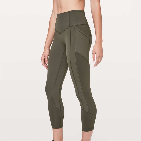 Lululemon Athletica All The Right Places II crop 23” in Dark Olive - Picture 2 of 8